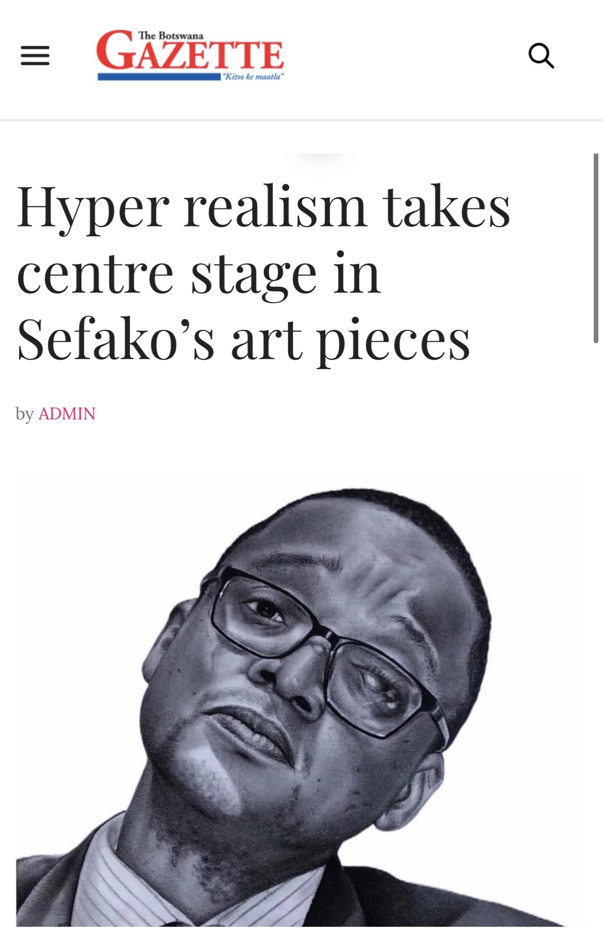 Hyper Realism takes Centre stage in Sefako’s Art Pieces